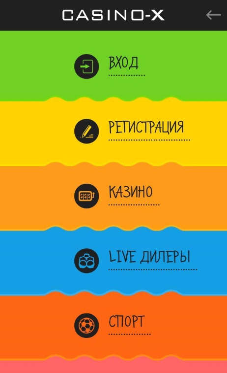 Мобильная версия Икс казино